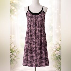 Pink Floral Satin Slip Dress Y2K Mini Adjustable Strap Women’s Small Apt 9
